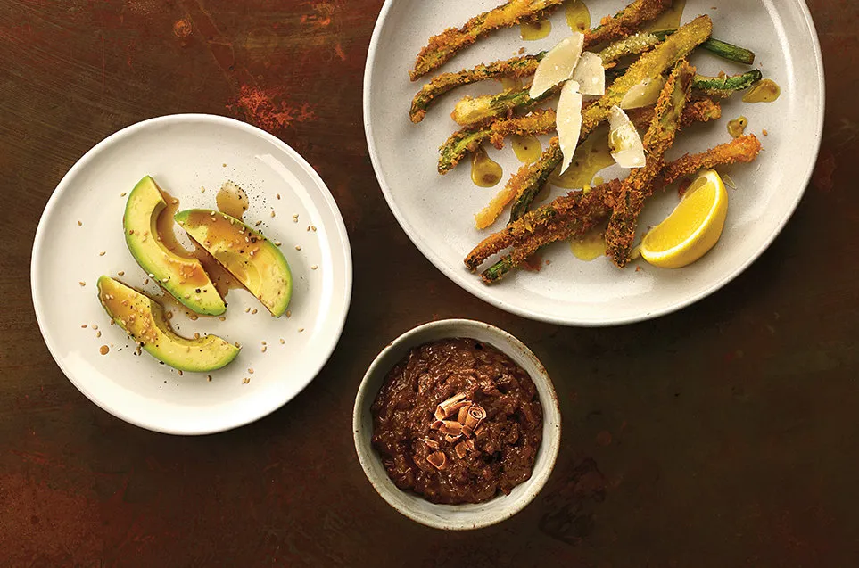 Avocat avec vinaigrette soja-citron vert