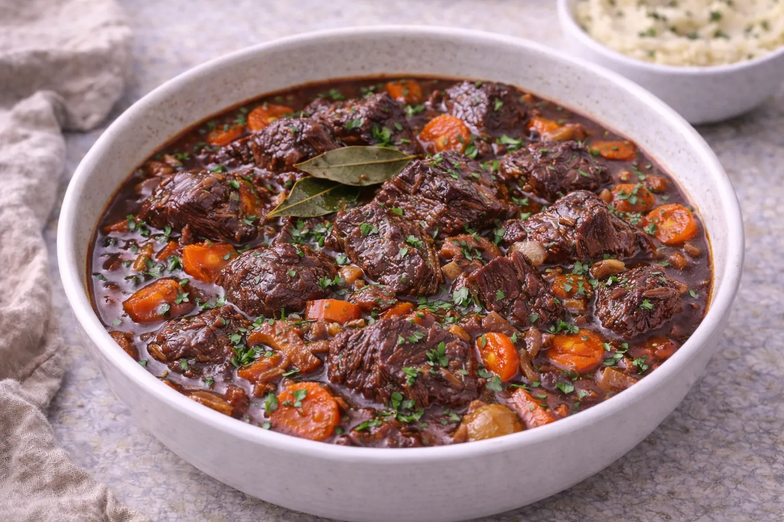 Bœuf braisé au vin