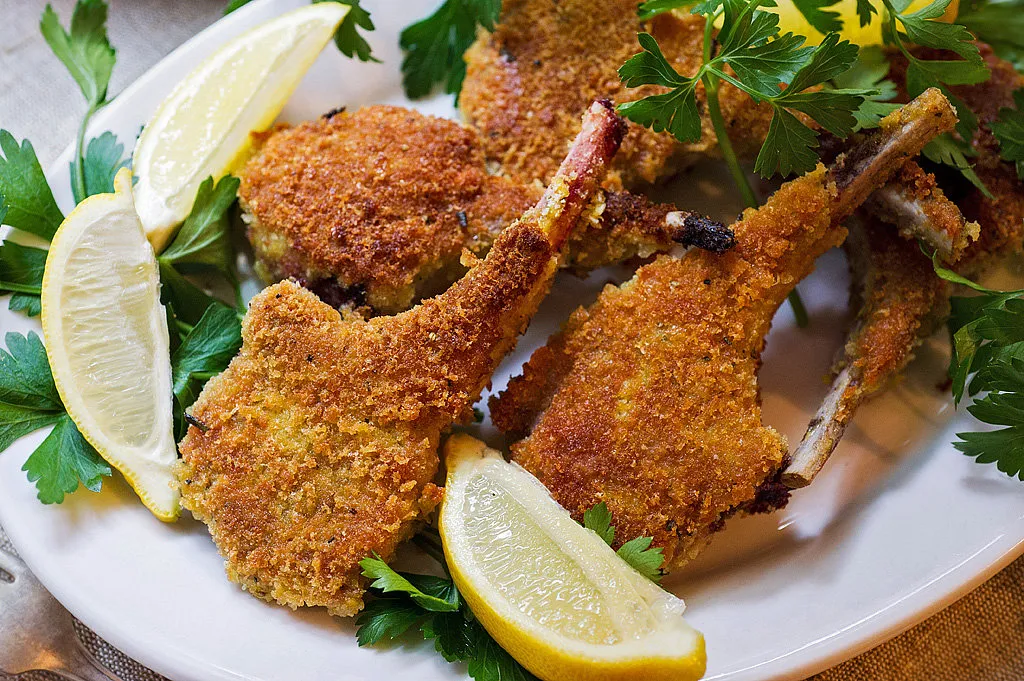 Côtelettes d'agneau au parmesan