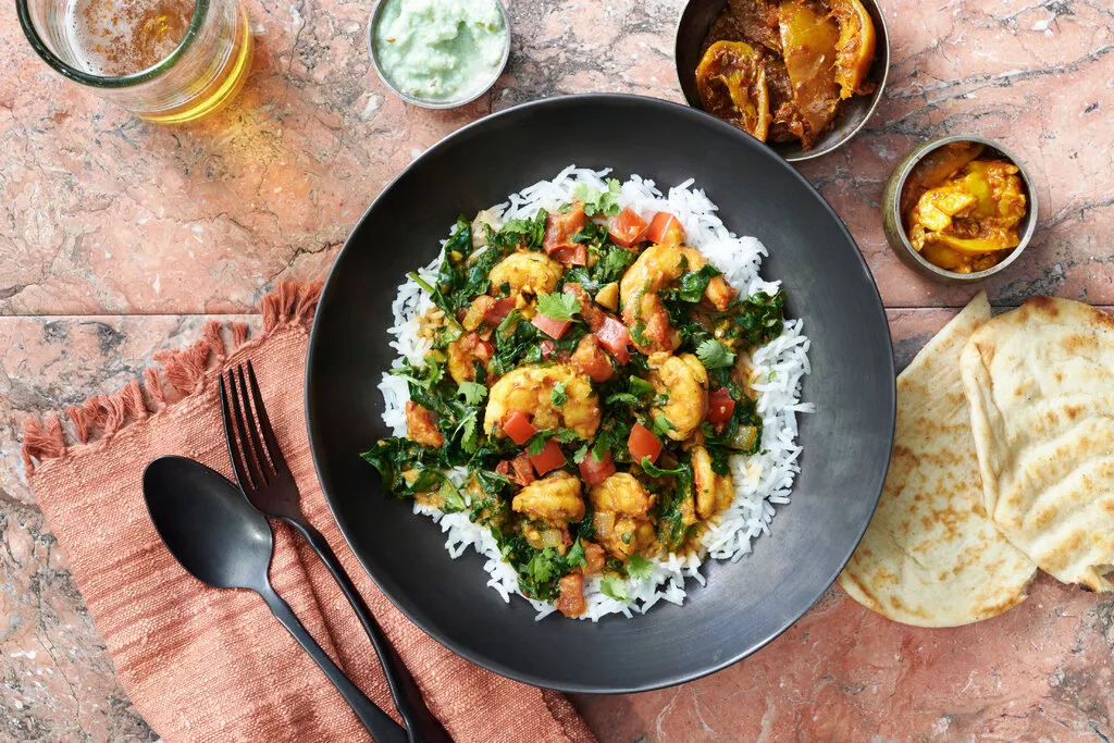 Crevettes au saag