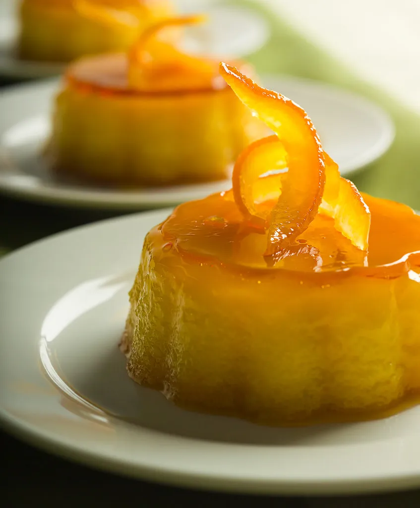 Flan à l'orange et aux amandes
