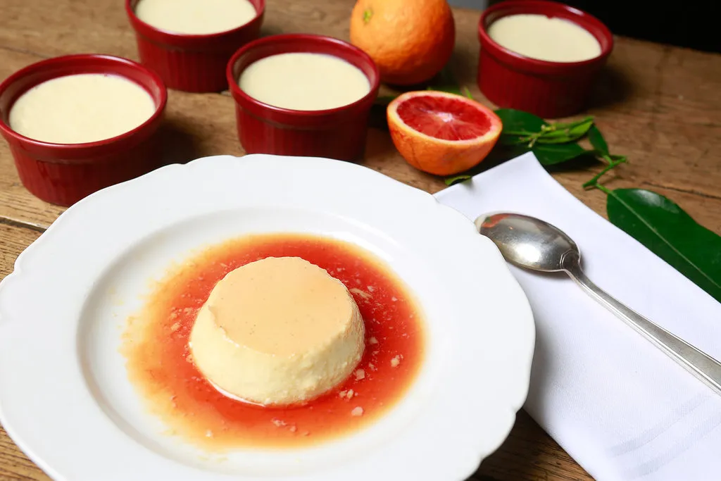 Flan à l'orange sanguine