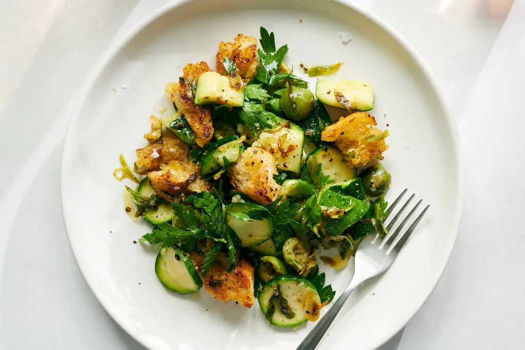 Panzanella de courgettes