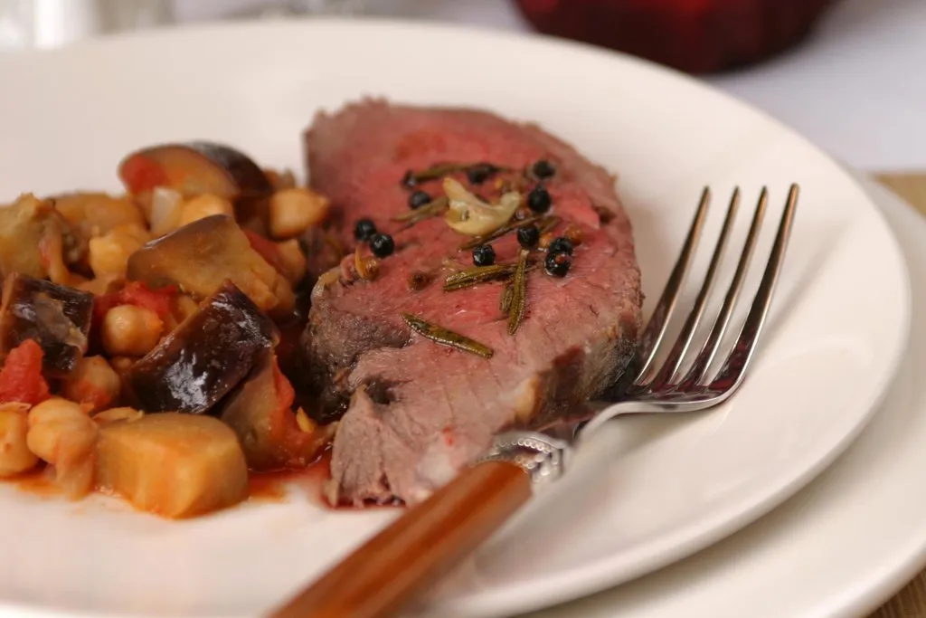 Ragoût d'aubergine et de pois chiches