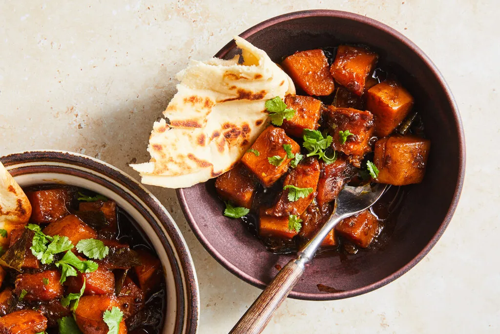 Ragoût de courge butternut, tamarin et noix de coco