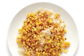 Salade de maïs tiède au safran