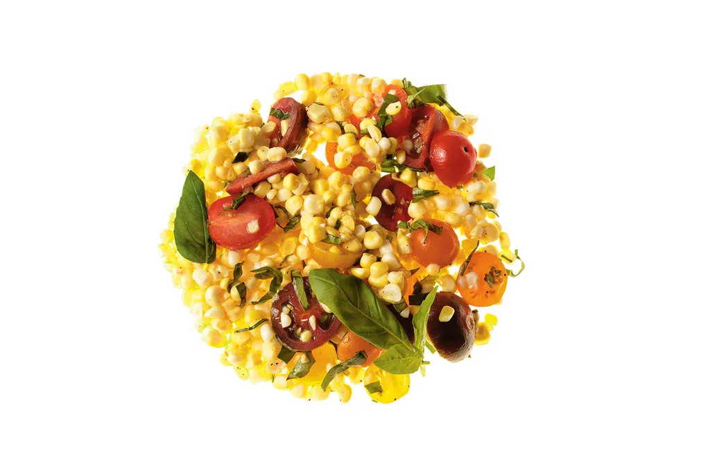 Salade froide de tomates et basilic